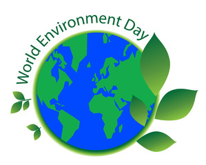 world environment day sign, green world concept