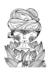 Obraz premium meditating girl