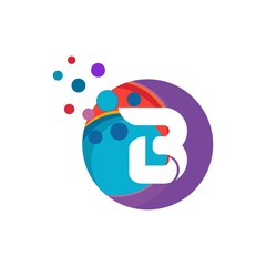 Initial Letter D Digital Logo Design Template