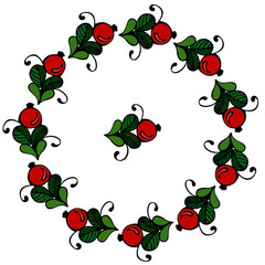 wreath of berries