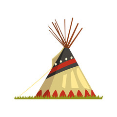 Teepee, tent or wigwam Native American dwelling vector Illustrationon a white background © topvectors