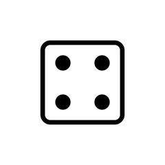 White dice number 4