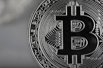 Fototapeta na wymiar Closeup of digital asset -bitcoin.