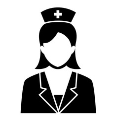 nurse sign symbol icon, vector, illustration