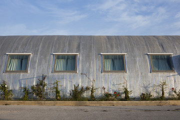 Μetal construction of a building.