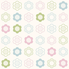seamless cute simple floral geometric pattern
