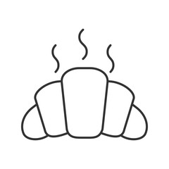 Fresh croissant linear icon