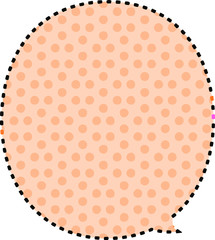 Cartoon's Soft color dot speech balloon 21