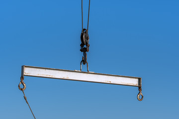A cargo crane for launching boats. Concept: transport or boats