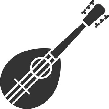 Mandolin glyph icon
