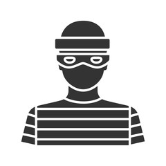 Robber glyph icon