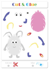 Use scissors and glue and sticker picture for sample