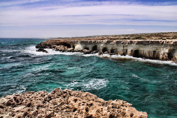 Obraz premium The wild nature of the Cape Greco peninsula, Cyprus