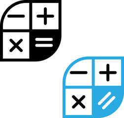 Obraz premium Calculator Icon, Calculator Keypad Sign