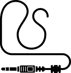Audio Cable Icon, Plug Wire
