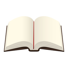 Opened Thick Bible Book iSolated on White Background. Book, Bible illustration.