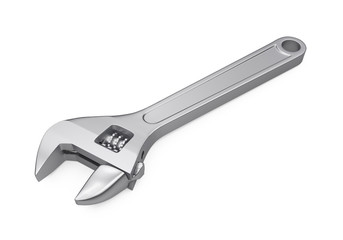 Adjustable Wrench Isolated