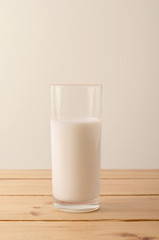 A glass of milk. Healthy useful food. Start day with health concept.
