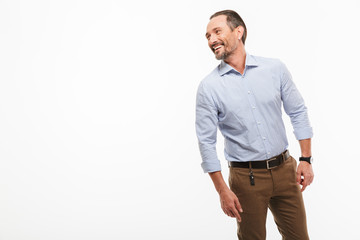 Fototapeta premium Laughing mature businessman