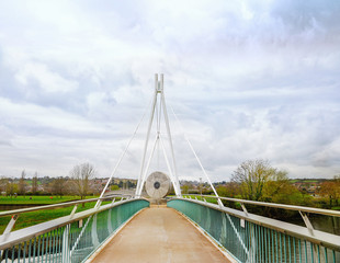 Miller's bridge cycle and pedestrian bridge over the River Exe in Exeter Devon