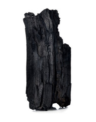 Natural wood charcoal, traditional charcoal or hard wood charcoal isolated on white background