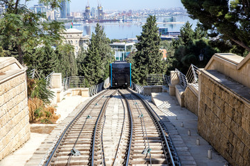 New funicular in Baku. Republic of Azerbaijan