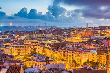 Lisbon, Portugal City Skyline