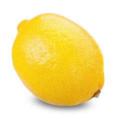 Fresh ripe lemons isolated on white background