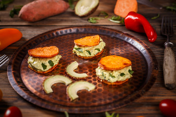 Avocado sandwich breakfast