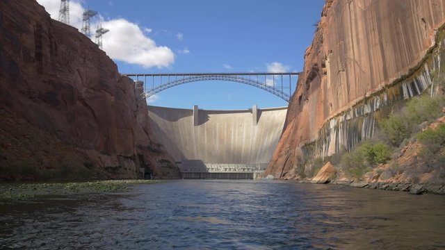 Colorado River with a bridge and the Hoover Dam