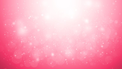 Fototapeta na wymiar Soft Pink glitter sparkles rays lights bokeh Festive Elegant abstract background.