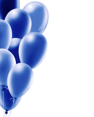 isolated image of blue festive balloons