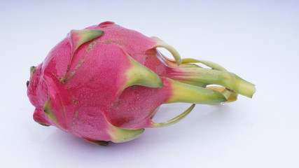 Fototapeta premium Closeup of dragon fruit on white background.Selective focus and crop fragment.