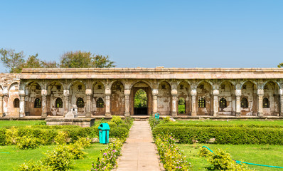Jami Masjid, a major tourist attraction at Champaner-Pavagadh Archaeological Park - Gujarat, India