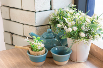 Tea cup and flower (tea time) ・Break time