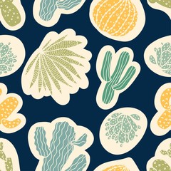 Cactus seamless pattern.