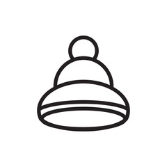 winter hat outlined vector icon. Modern simple isolated sign. Pixel perfect vector  illustration for logo, website, mobile app and other designs