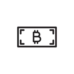 bitcoin cash outlined vector icon. Modern simple isolated sign. Pixel perfect vector  illustration for logo, website, mobile app and other designs