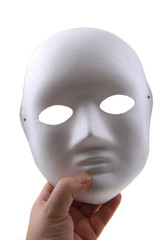white paper mask isolated