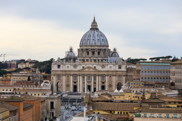 Fototapeta na wymiar The Saint Peter's Basilica in Vatican