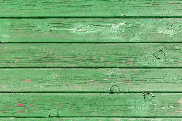 Fototapeta premium Old green painted boards for use as a background