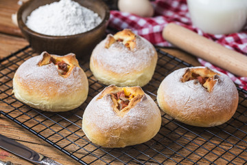 Cheese bread on the table