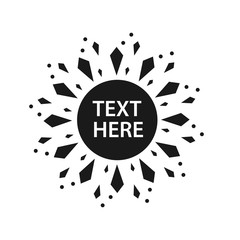 Text Label Vector Template Design