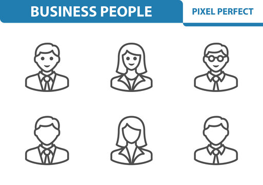 Business People Icons. Professional, pixel perfect icons depicting various business people concepts. EPS 8 format.