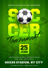 Soccer Poster, Banner or Flyer Design.