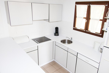 Fototapeta na wymiar Interior design of home modern house kitchen