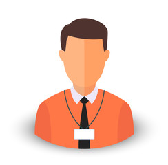 Vector avatar of the manager. Eps 10