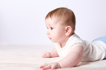 Fototapeta premium baby lying on his stomach