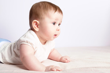 Fototapeta premium baby lying on his stomach