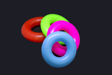 Colorful plastic rings
